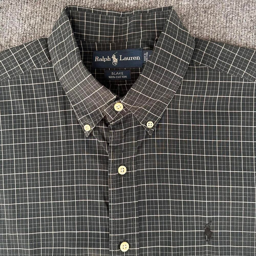 Vtg Ralph Lauren Mens Blake Short Sleeve Shirt Lightweight Oversized Y2K Baggy L